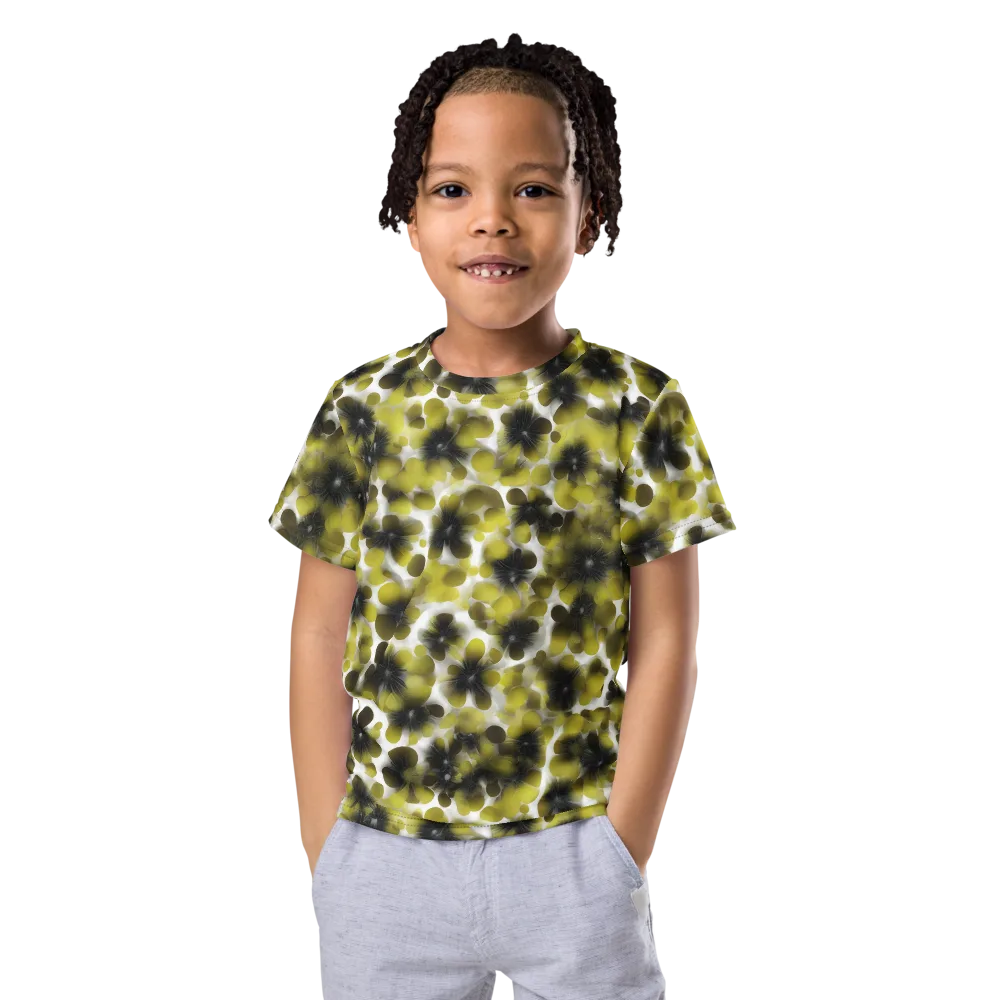 Chartreuse Midnight on Kids Crew Neck T-Shirt — Front