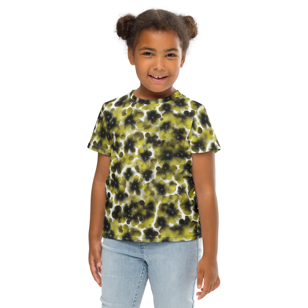 Chartreuse Midnight on Kids Crew Neck T-Shirt — Front