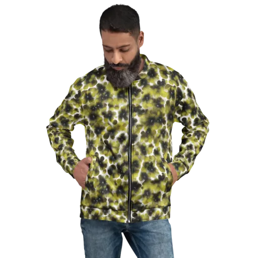 Chartreuse Midnight on a Bomber Jacket
