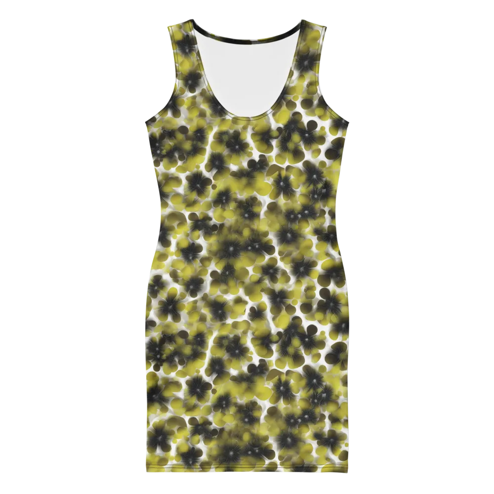 Chartreuse Midnight on Bodycon Dress — Front