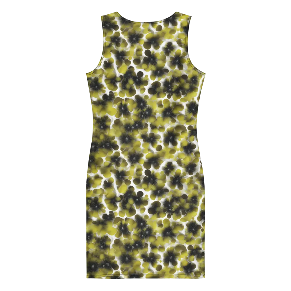 Chartreuse Midnight on Bodycon Dress — Back