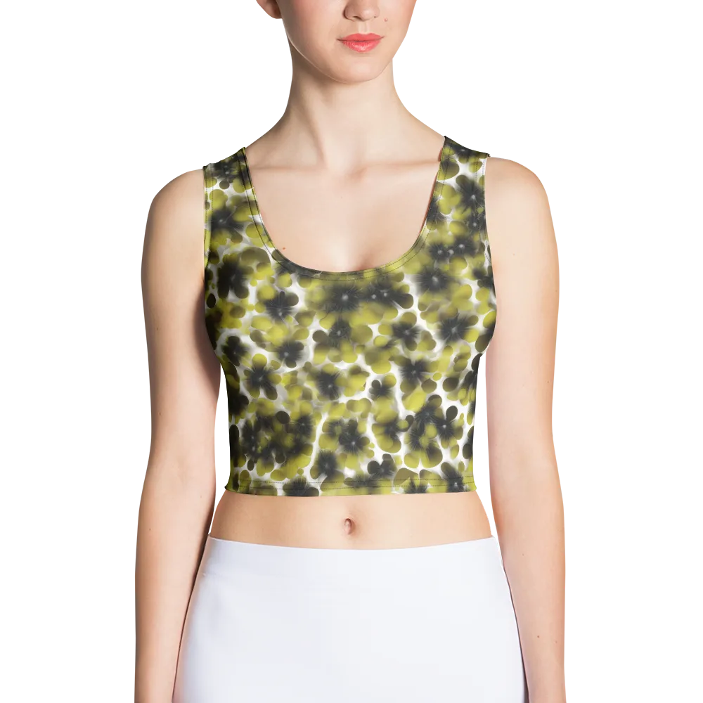 Chartreuse Midnight on Crop Top — Front