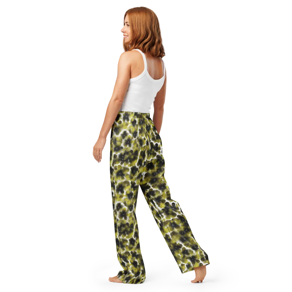 Chartreuse Midnight on Women's Pajama Pants — Back