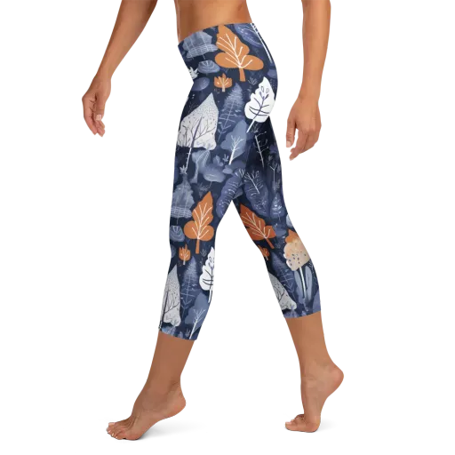 Midnight Canopy on a Capri Leggings