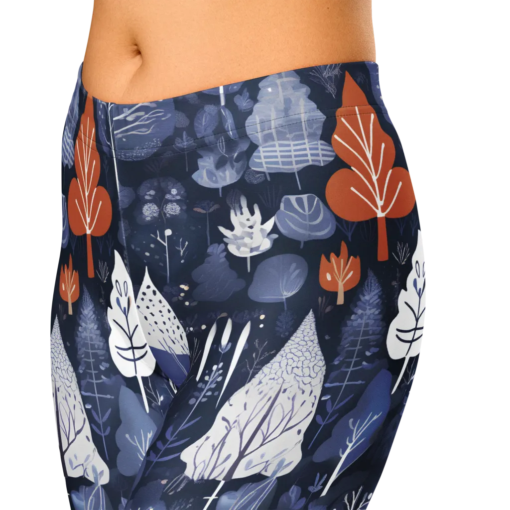 Midnight Canopy on Capri Leggings — Zoomed-in