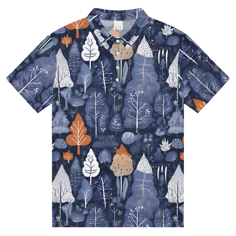 Midnight Canopy on Men's Slim Fit Polo Shirt — Front