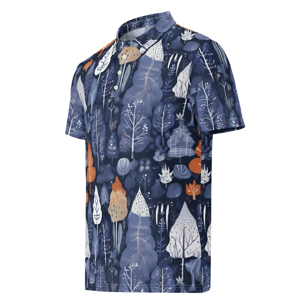 Midnight Canopy on Men's Slim Fit Polo Shirt — Left Front