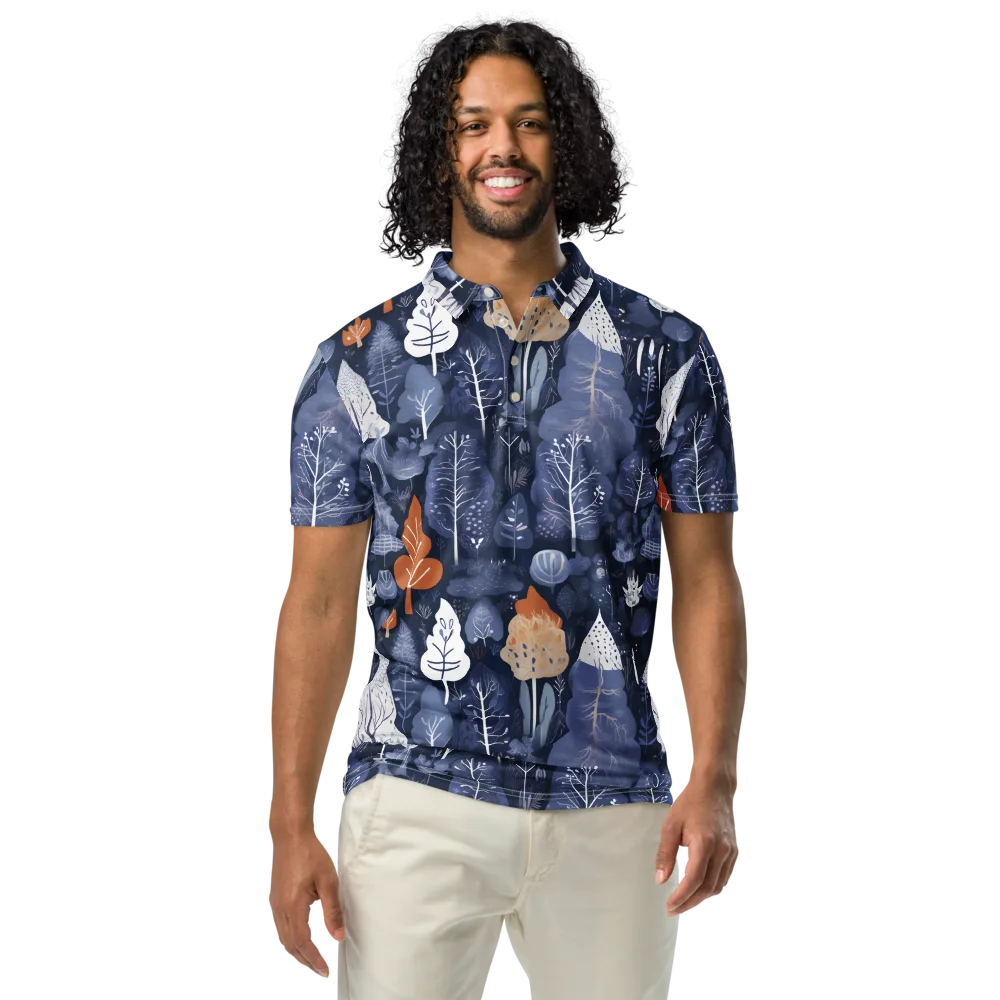 Midnight Canopy on Men's Slim Fit Polo Shirt — Front