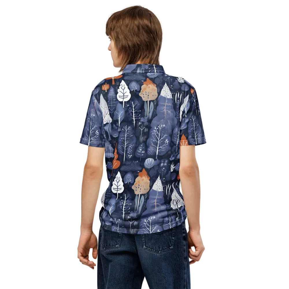 Midnight Canopy on Men's Slim Fit Polo Shirt — Back