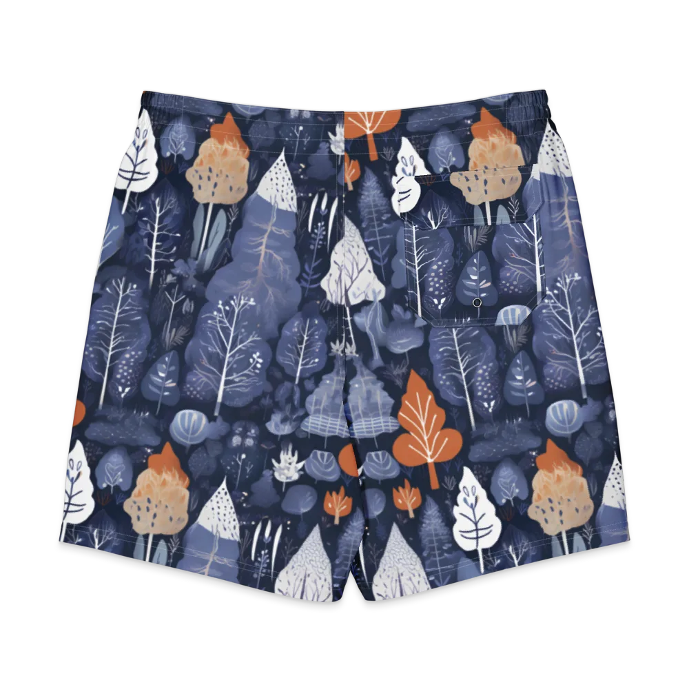 Midnight Canopy on Men's Board Shorts — Back