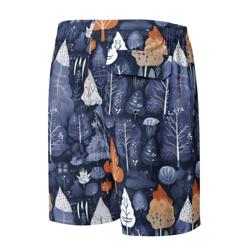 Midnight Canopy on Men's Board Shorts — Back