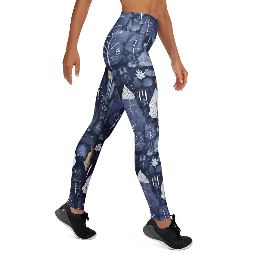 Midnight Canopy on Yoga Leggings — Right