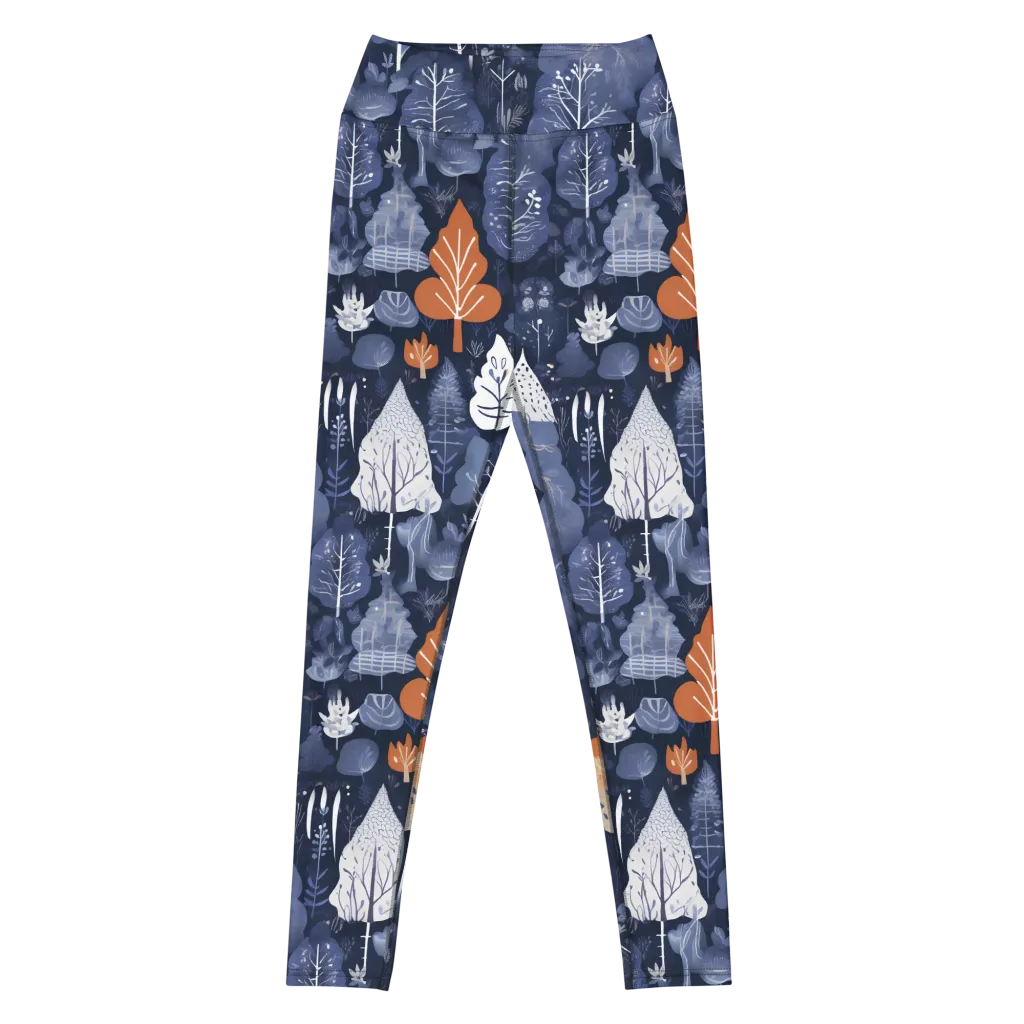 Midnight Canopy on Yoga Leggings — Front
