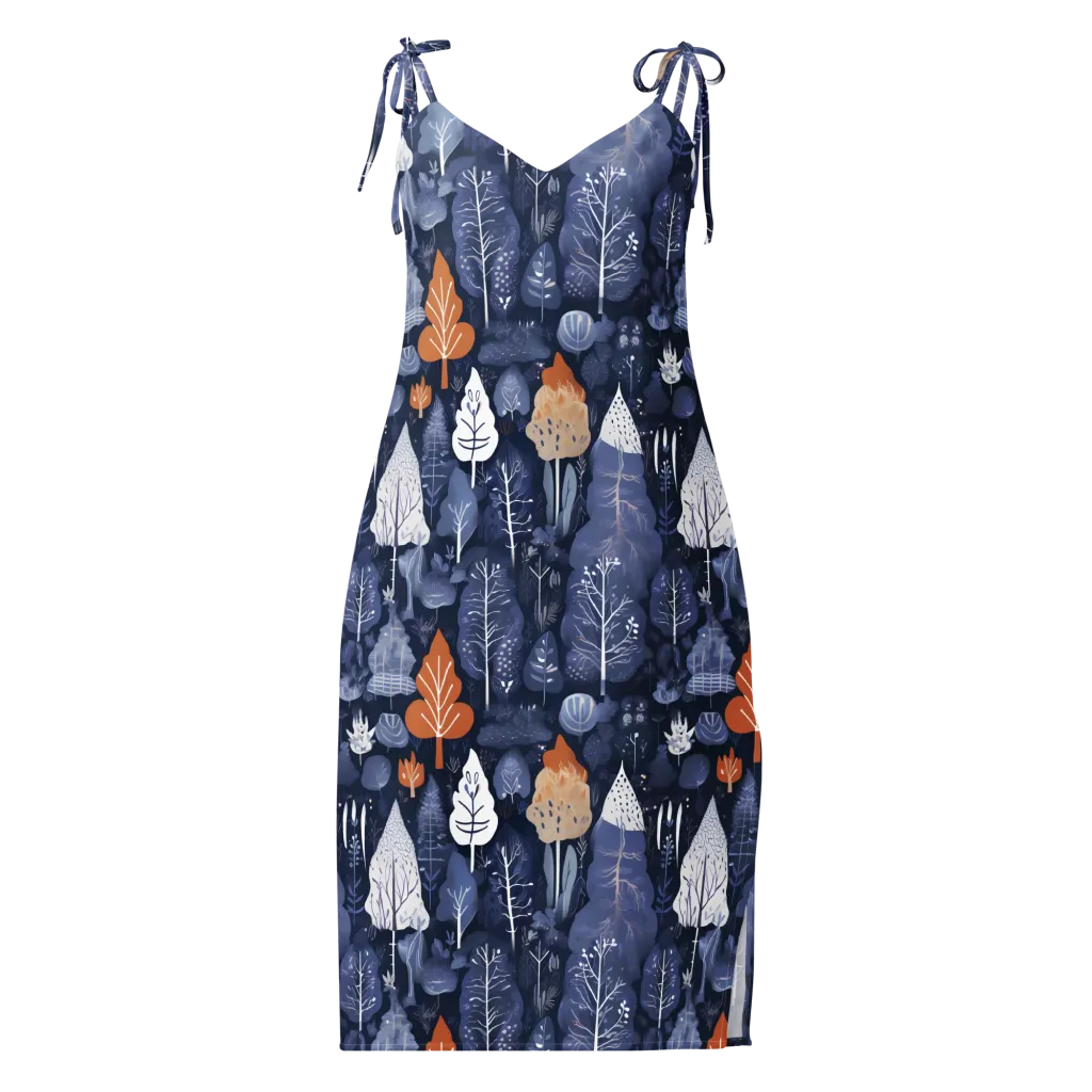 Midnight Canopy on Slip Dress — Front