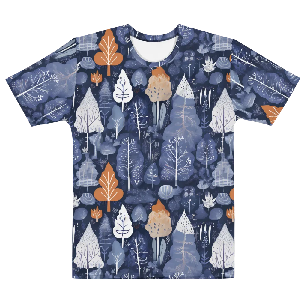 Midnight Canopy on Men's Cotton Crew Neck T-Shirt — Front