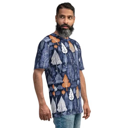 Midnight Canopy on a Men's Crew Neck T-Shirt