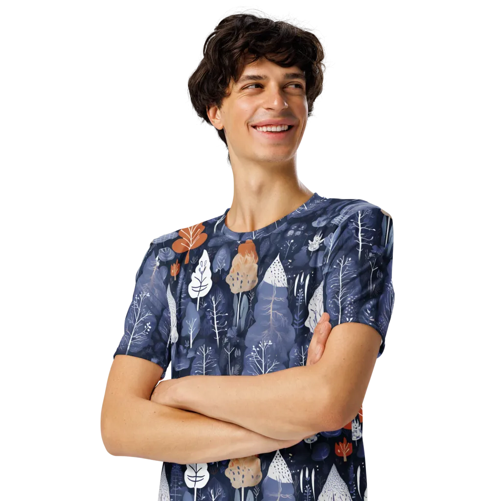 Midnight Canopy on Men's Crew Neck T-Shirt — Left Front