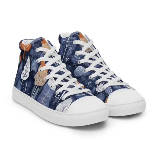 Midnight Canopy on a Men's High Top Canvas Shoes