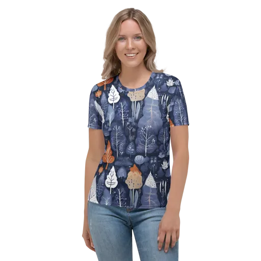 Midnight Canopy on a Women's Crew Neck T-Shirt