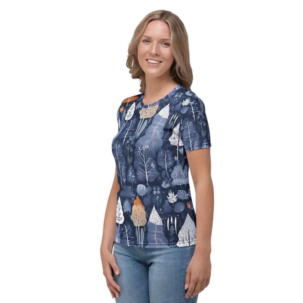 Midnight Canopy on Women's Crew Neck T-Shirt — Left