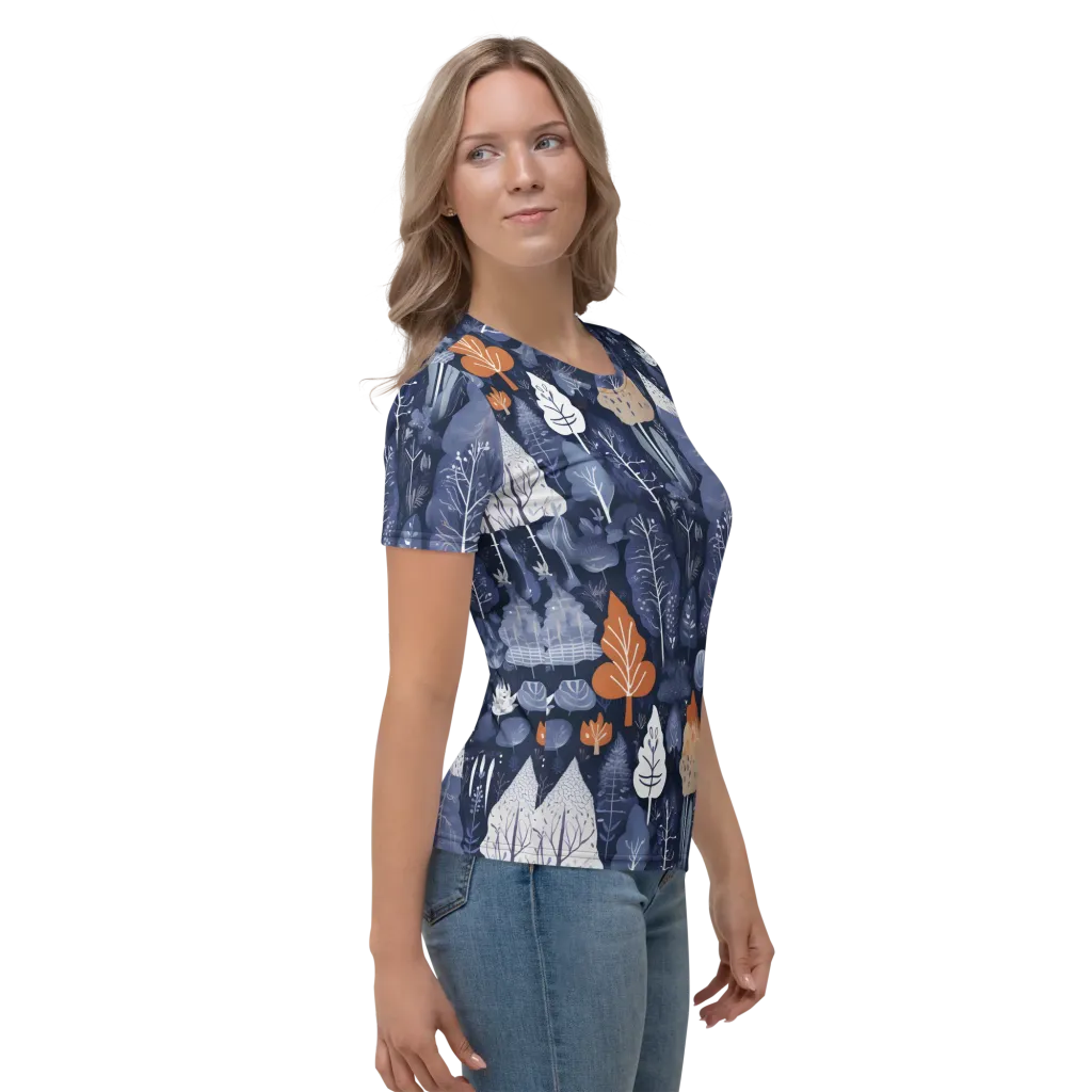 Midnight Canopy on Women's Crew Neck T-Shirt — Right
