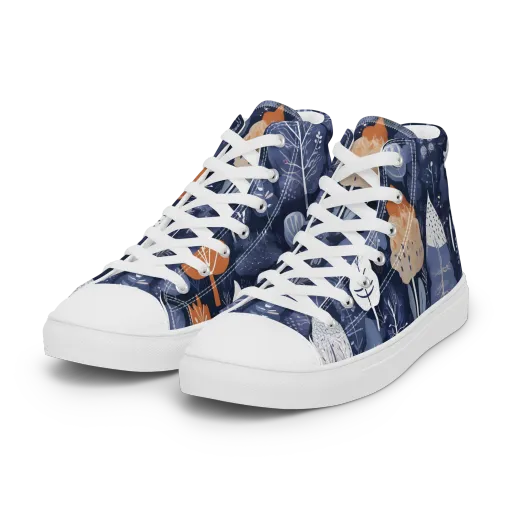 Midnight Canopy on a Women's High Top Canvas Shoes