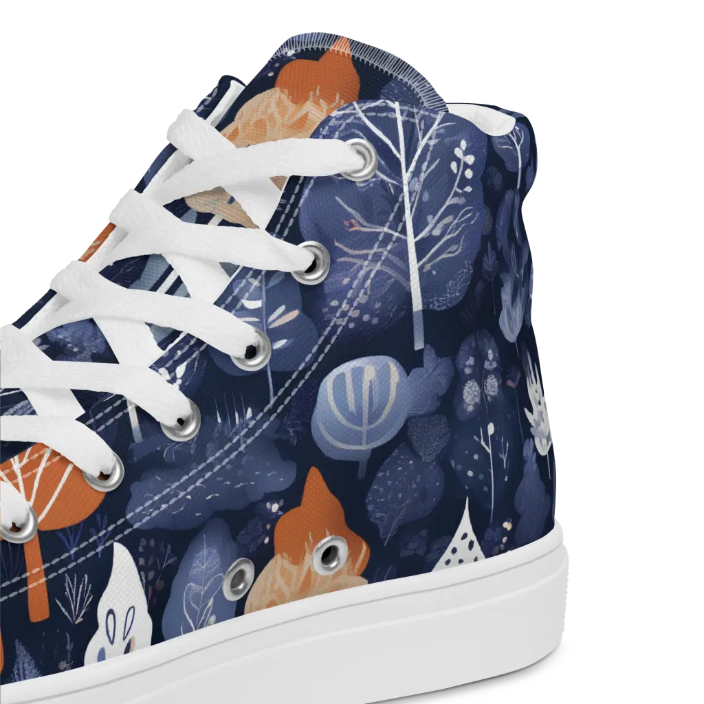 Midnight Canopy on Women's High Top Canvas Shoes — Product details 2