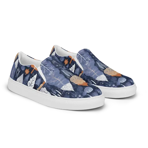 Midnight Canopy on a Men's Slip-On Canvas Shoes