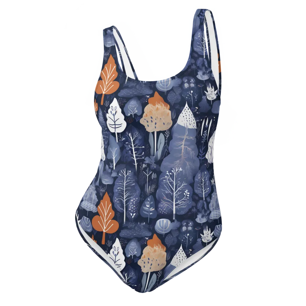 Midnight Canopy on One-Piece Swimsuit — Front
