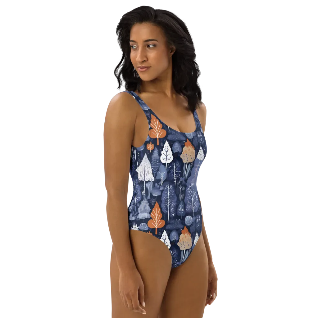 Midnight Canopy on One-Piece Swimsuit — Right