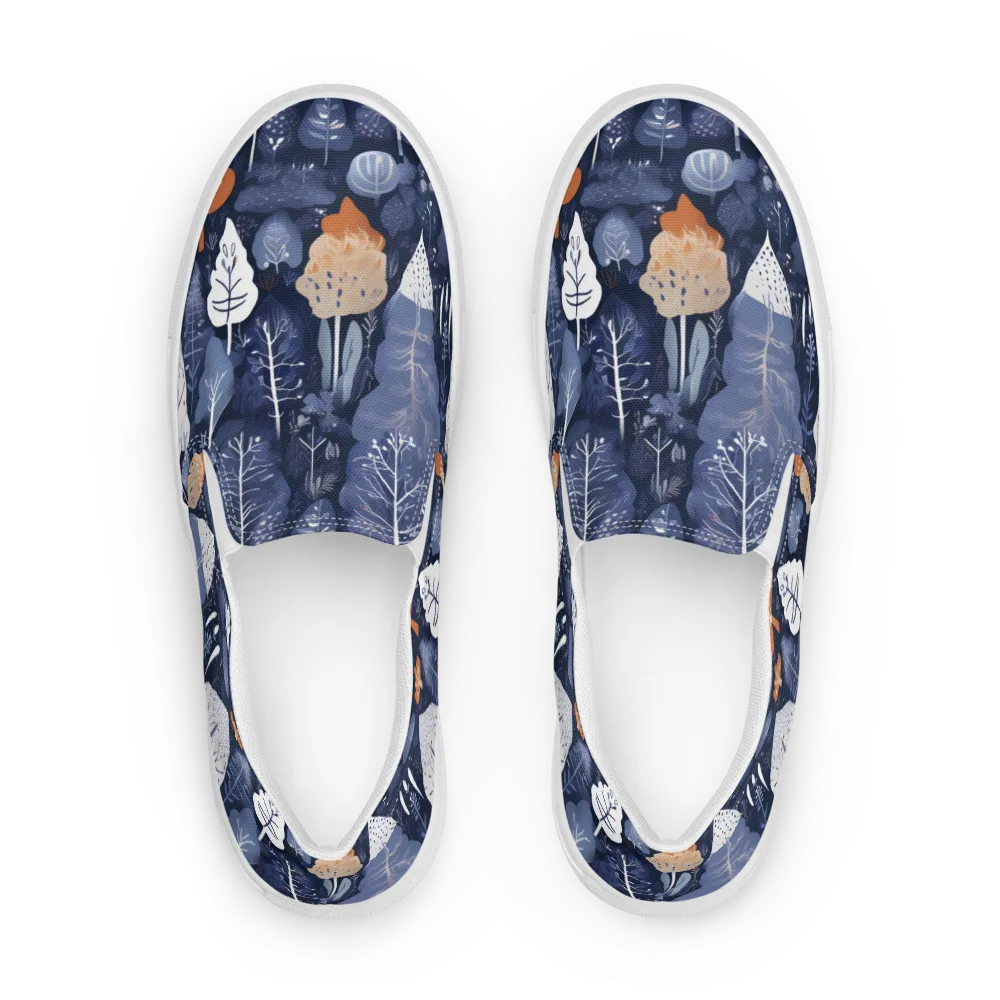 Midnight Canopy on Women's Slip-On Canvas Shoes — Front