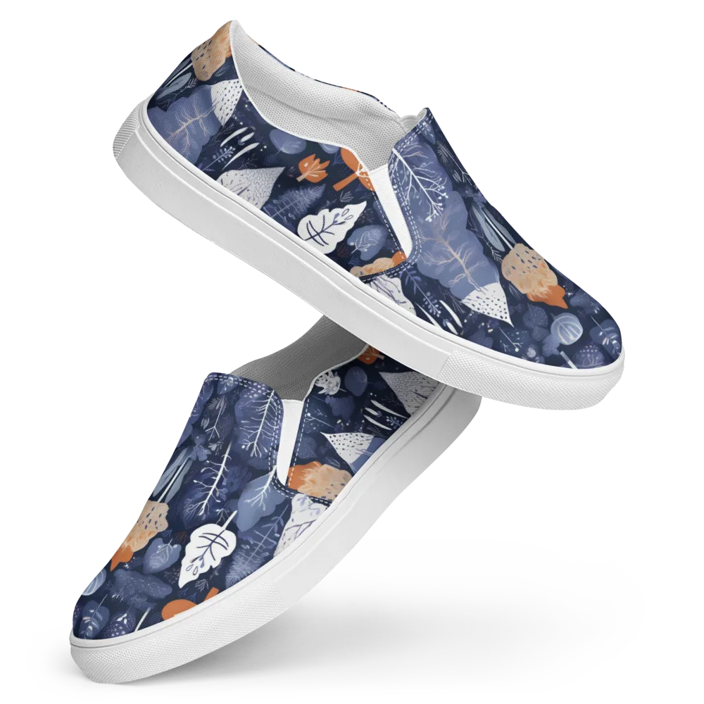 Midnight Canopy on Women's Slip-On Canvas Shoes — Front