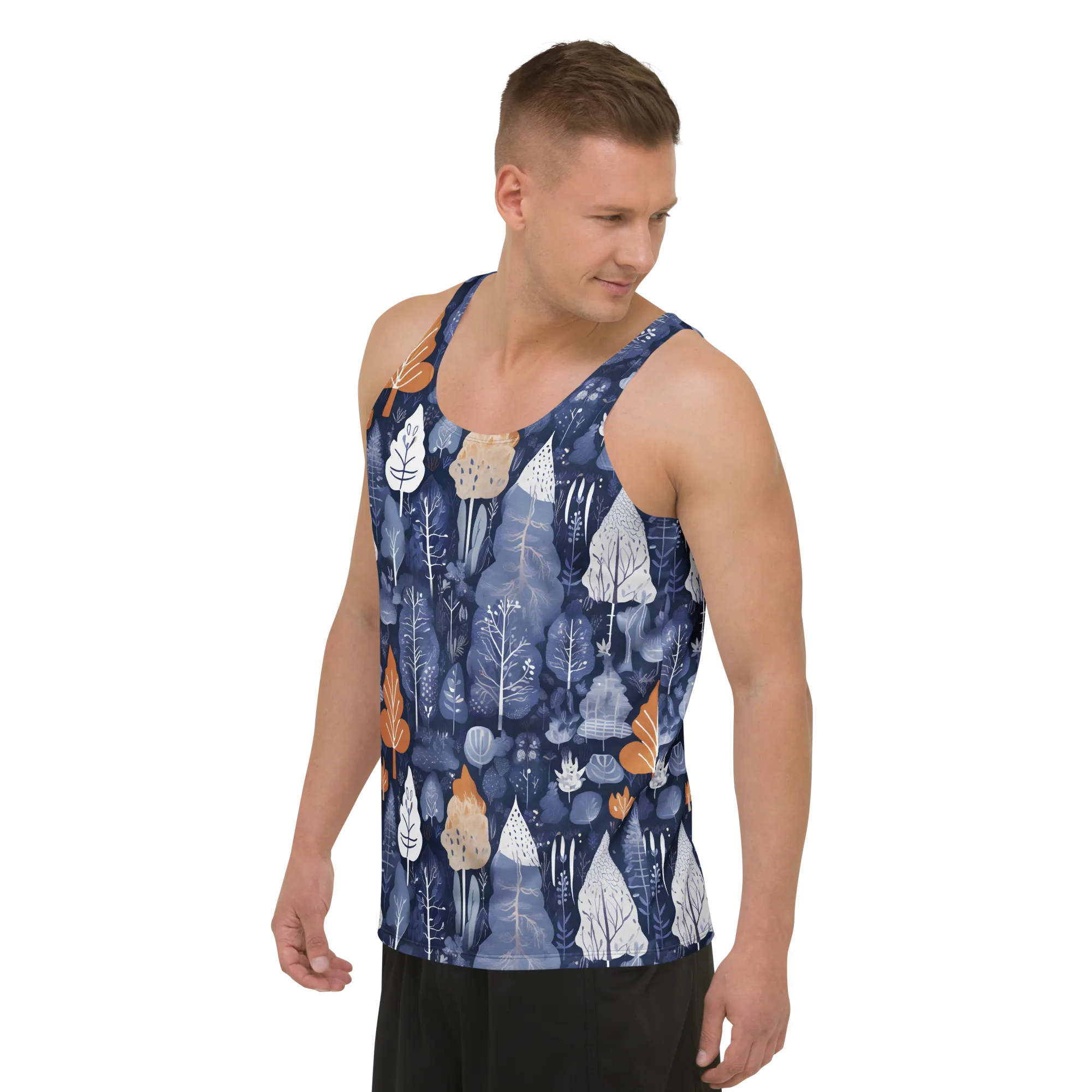 Midnight Canopy on Men's Tank Top — Left Front