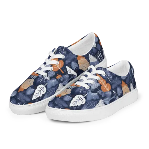 Midnight Canopy on a Men's Lace-Up Canvas Shoes