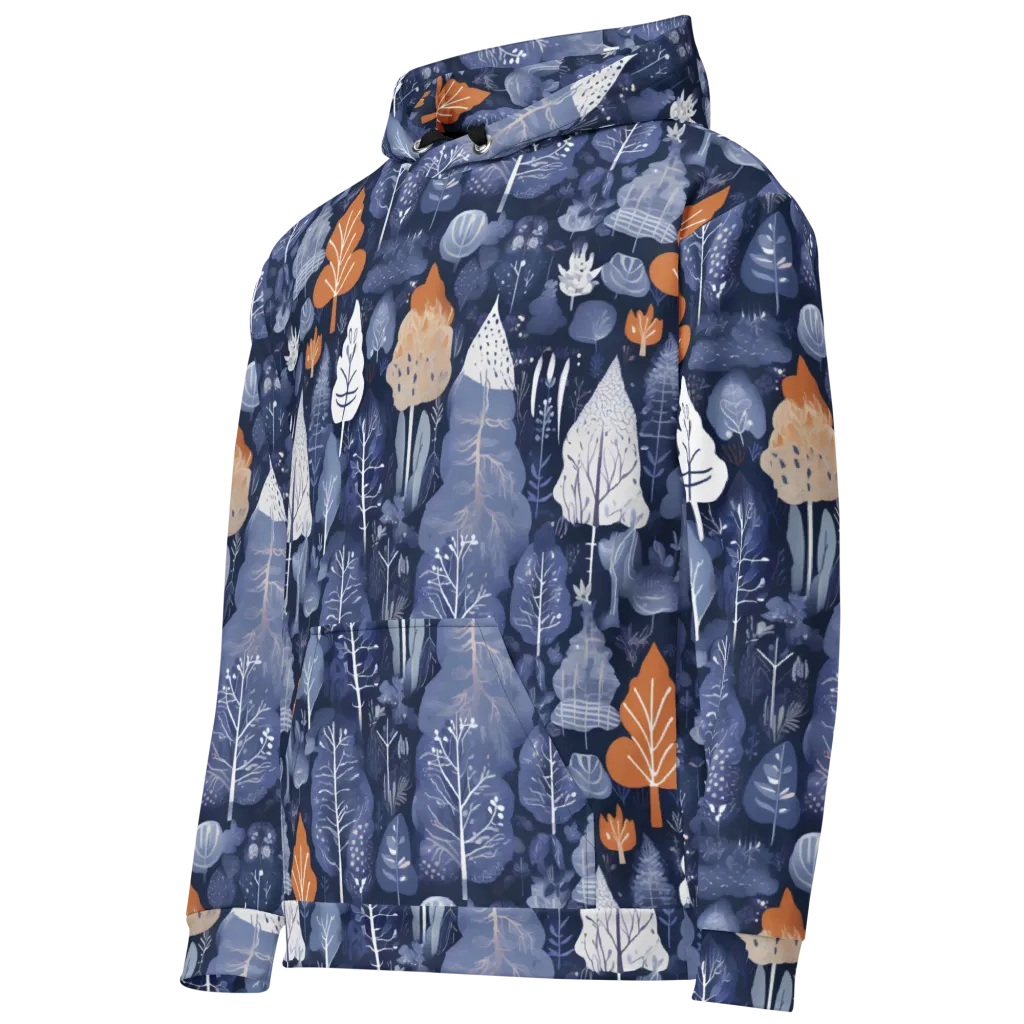 Midnight Canopy on Cotton Hoodie — Left Front