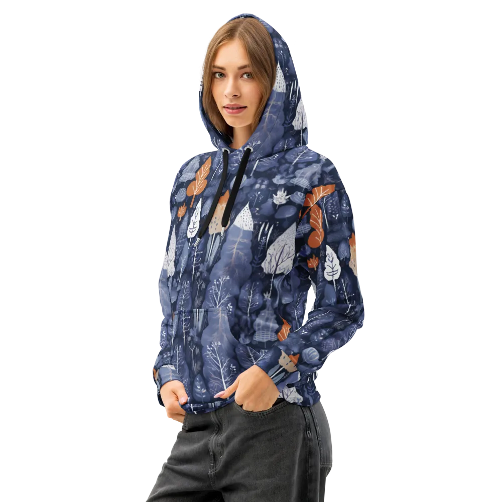 Midnight Canopy on Cotton Hoodie — Left Front