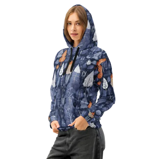 Midnight Canopy on a Cotton Hoodie