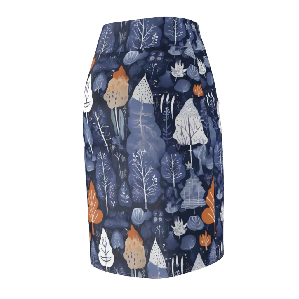 Midnight Canopy on Pencil Skirt — Back Side