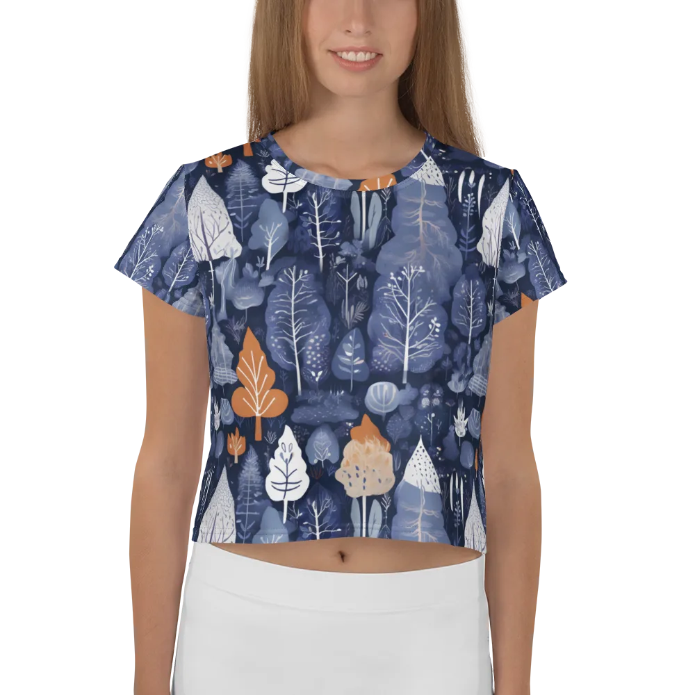 Midnight Canopy on Crop Tee — Front