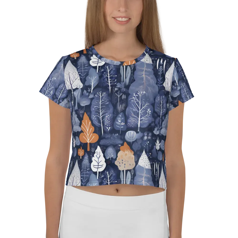 Midnight Canopy on Crop Tee — Front