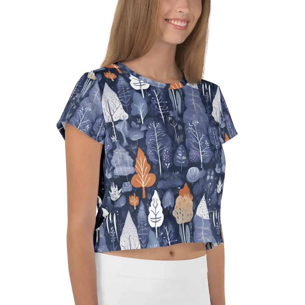 Midnight Canopy on Crop Tee — Right