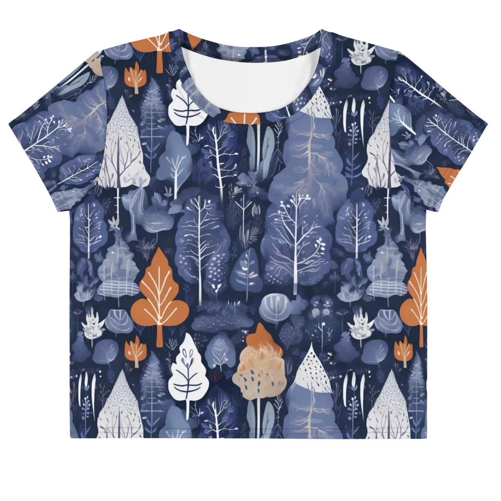 Midnight Canopy on Crop Tee — Front