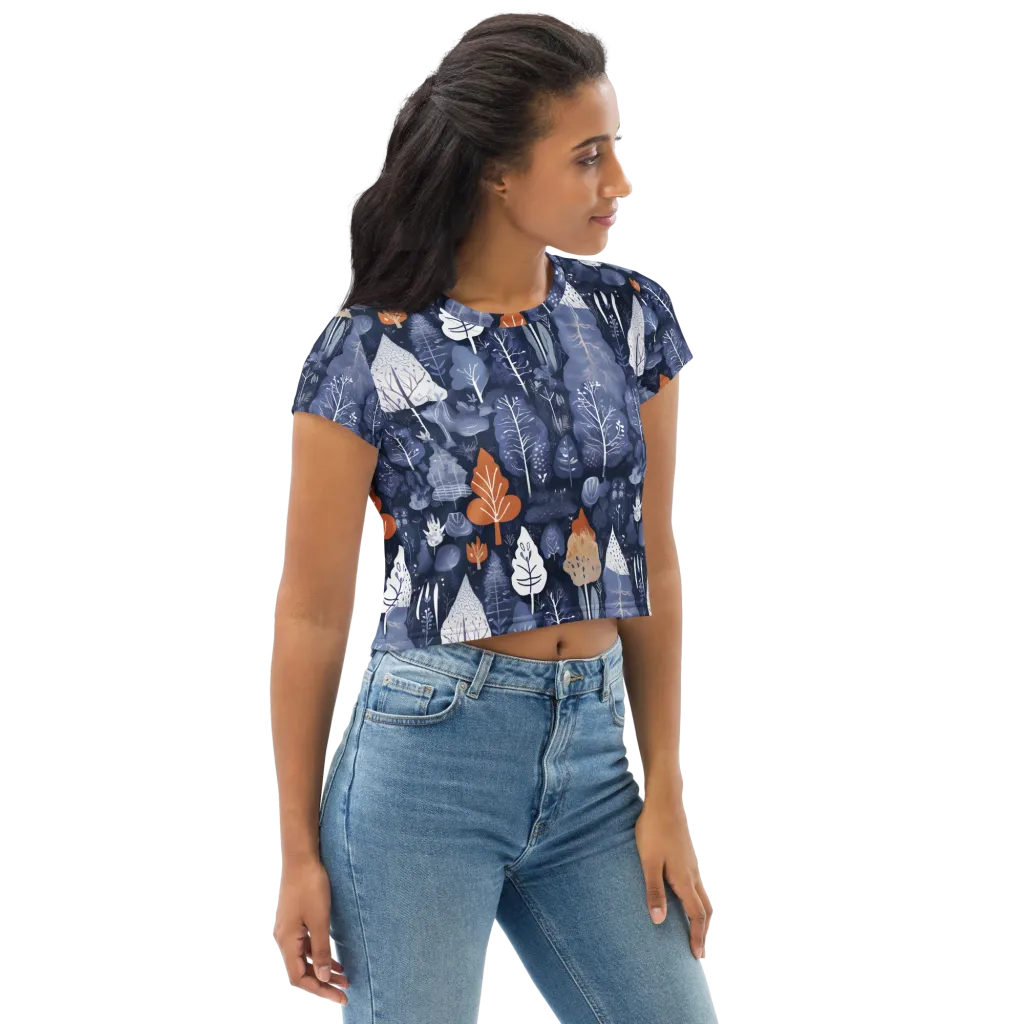 Midnight Canopy on Crop Tee — Right Front