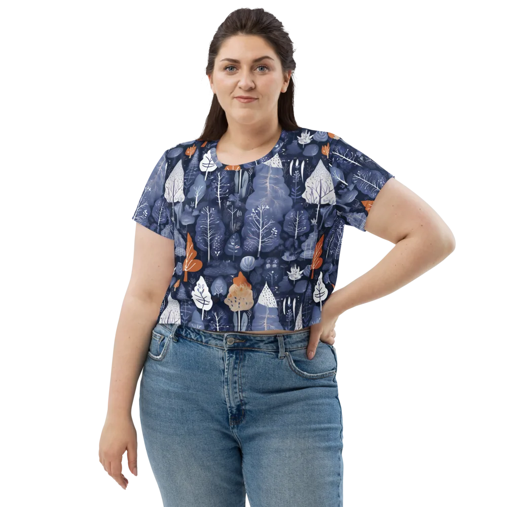 Midnight Canopy on Crop Tee — Front
