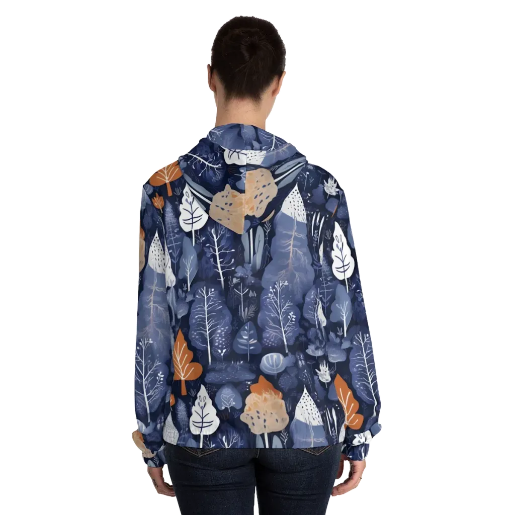 Midnight Canopy on Women's Full-Zip Hoodie — Back On Person