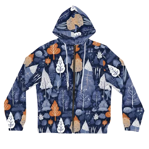 Midnight Canopy on a Women's Full-Zip Hoodie