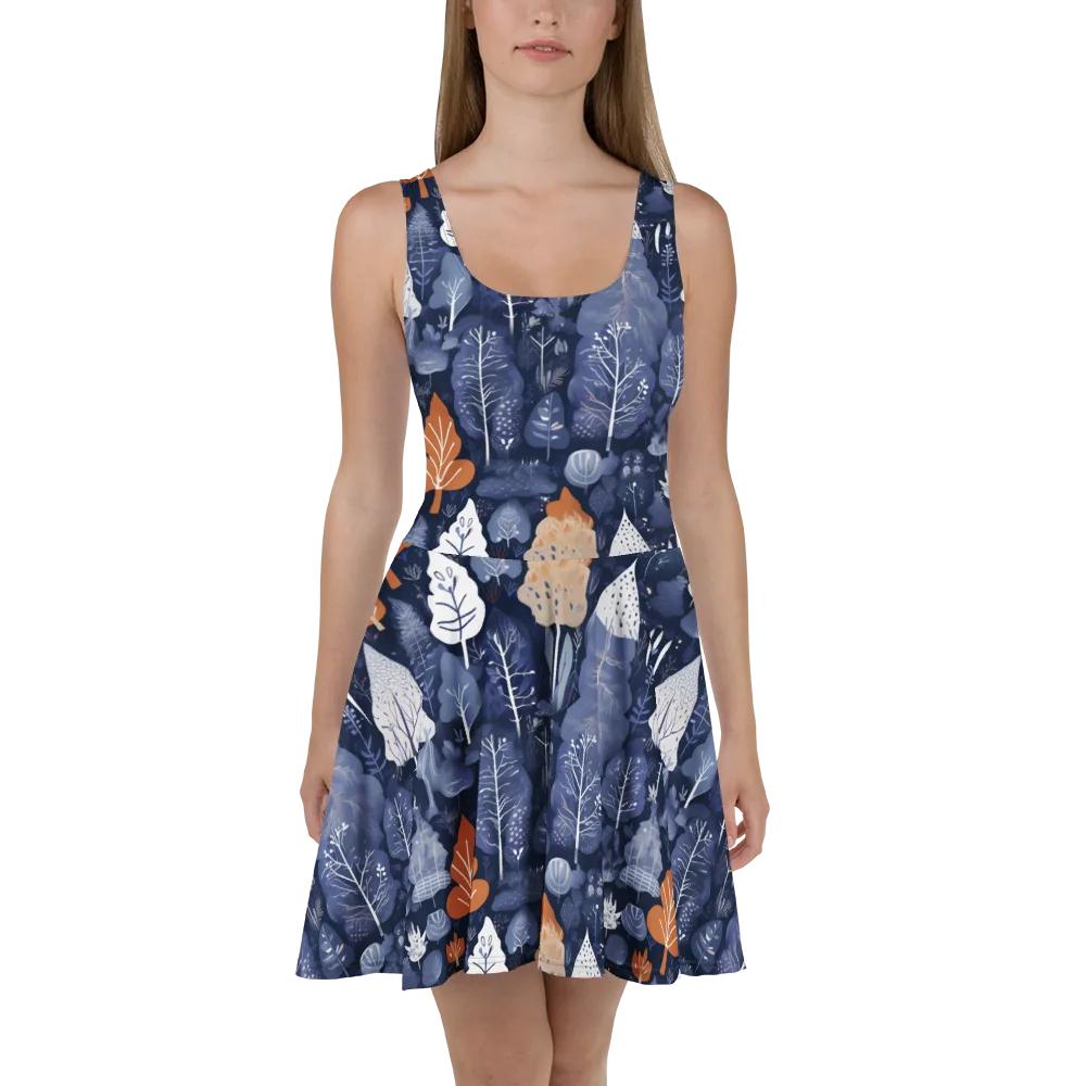 Midnight Canopy on Skater Dress — Front