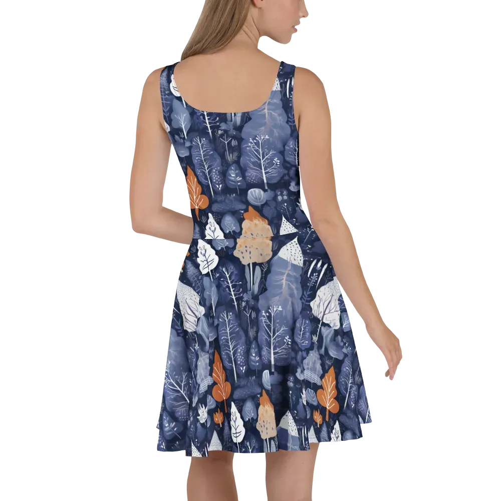 Midnight Canopy on Skater Dress — Back