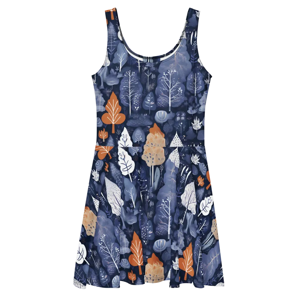 Midnight Canopy on Skater Dress — Front
