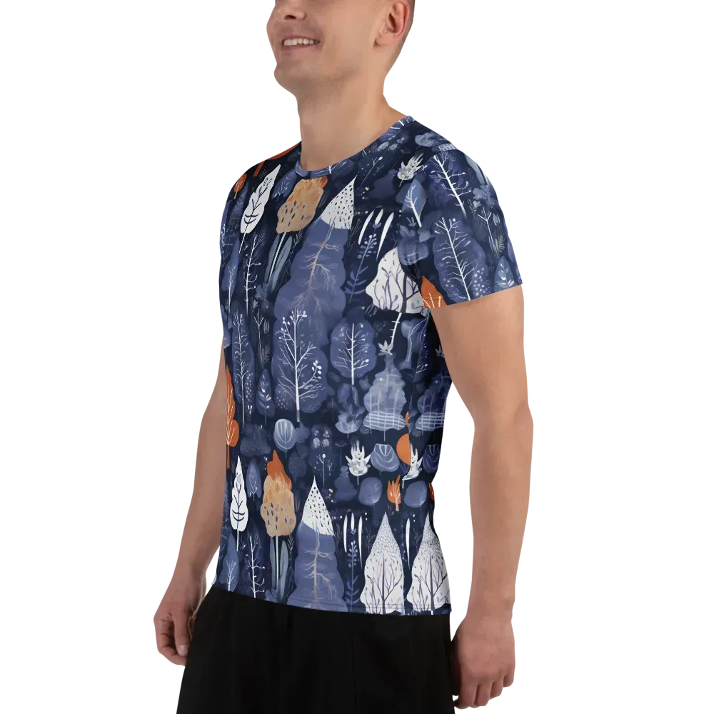 Midnight Canopy on Men's Athletic T-Shirt — Left